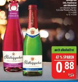 Marktkauf Rotkäppchen fruchtsecco schwarze johannisbeere Angebot