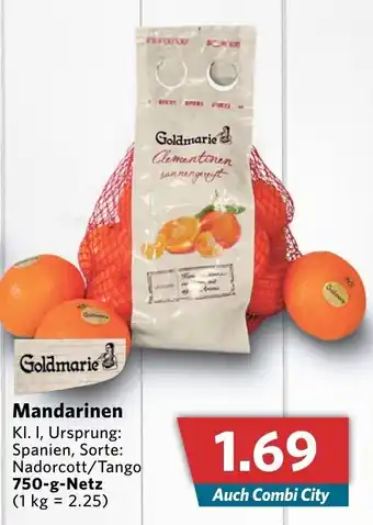 Combi Goldmarie Mandarinen 750g Angebot