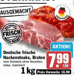 HIT Deutsche frische Nackensteaks, Braten Angebot