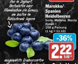 HIT Marokko/Spanien Heidelbeeren Angebot