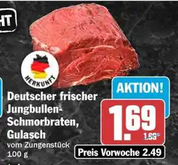 HIT Deutscher frischer Jungbullen-Schmorbraten, Gulasch Angebot