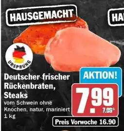 HIT Deutscher frischer Rückenbraten, Steaks Angebot