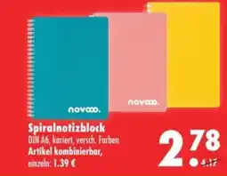 Mäc Geiz nova. Spiralnotizblock Angebot