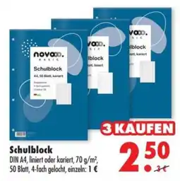Mäc Geiz novo. BASIC Schulblock Angebot