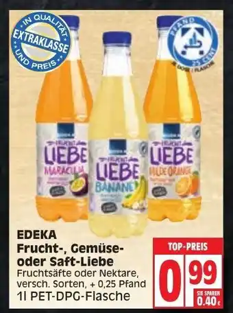 Edeka Edeka Frucht-, Gemuse- o. Saft-Liebe 1L Angebot