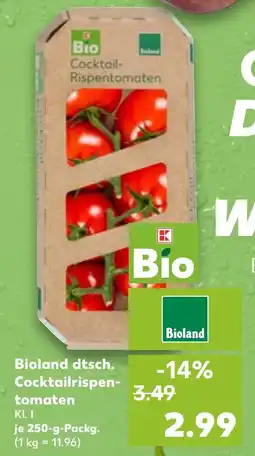 Kaufland Bioland dtsch. Cocktailrispentomaten Angebot