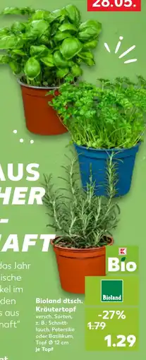 Kaufland Bioland dtsch. Kräutertopf Angebot