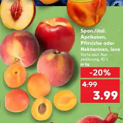 Kaufland Span./ital. Aprikosen, Pfirsiche oder Nektarinen, lose Angebot