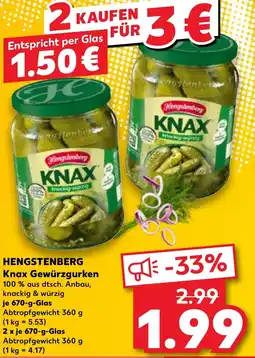 Kaufland Hengstenberg Knax Gewürzgurken Angebot