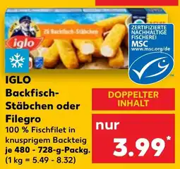 Kaufland IGLO Backfisch- Stäbchen oder Filegro Angebot