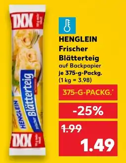 Kaufland HENGLEIN Frischer Blätterteig Angebot