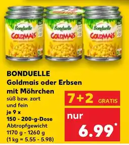 Kaufland Bonduelle Goldmais oder Erbsen mit Möhrchen Angebot