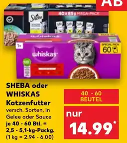 Kaufland Sheba oder whiskas katzenfutter Angebot