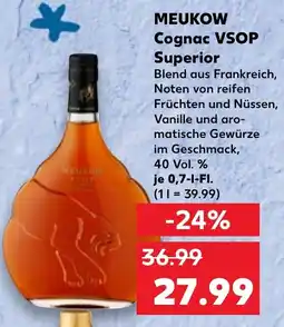 Kaufland MEUKOW Cognac VSOP Superior Angebot