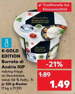 Kaufland K-GOLD EDITION Burrata di Andria IGP Angebot