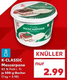 Kaufland K-CLASSIC Mascarpone Angebot