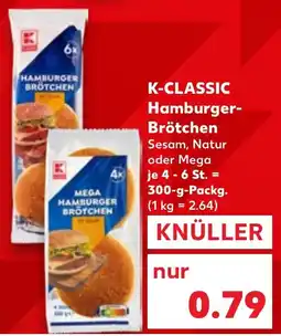 Kaufland K-CLASSIC Hamburger Brötchen Angebot