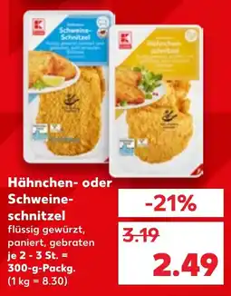 Kaufland Hähnchen- oder Schweineschnitzel Angebot