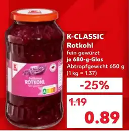Kaufland K-CLASSIC Rotkohl Angebot