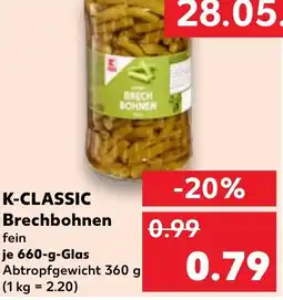 Kaufland K-CLASSIC Brechbohnen Angebot