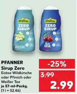 Kaufland PFANNER Sirup Zero Angebot