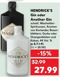Kaufland Hendrick's gin oder another gin Angebot