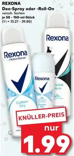 Kaufland REXONA Deo-Spray oder -Roll-On Angebot