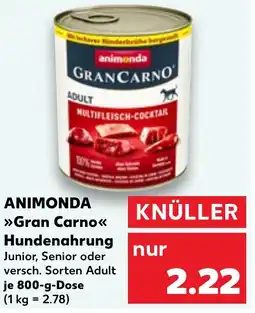 Kaufland ANIMONDA Gran Carno Hundenahrung Angebot