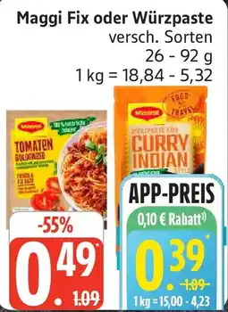 Edeka Maggi Fix oder Würzpaste Angebot