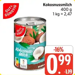 Edeka GUT& GÜNSTIG Kokosnussmilch Angebot