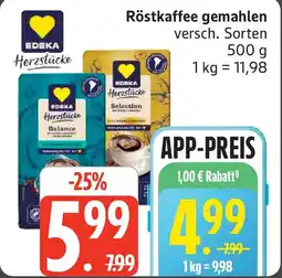 Edeka Röstkaffee gemahlen Angebot
