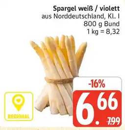 Edeka Spargel weiß/ violett Angebot
