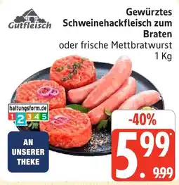 Edeka Gewürztes Schweinehackfleisch zum Braten Angebot