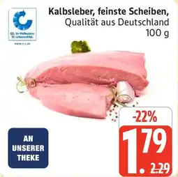 Edeka Kalbsleber, feinste Scheiben Angebot
