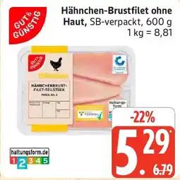 Edeka GUT& GÜNSTIG Hähnchen-Brustfilet ohne Haut Angebot