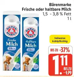Edeka Bärenmarke Frische oder haltbare Milch Angebot