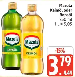 Edeka Mazola Keimöl oder Rapsöl Angebot
