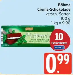 Edeka Böhme Creme-Schokolade Angebot
