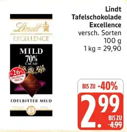 Edeka Lindt Tafelschokolade Excellence Angebot