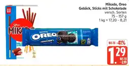 Edeka Mikado, Oreo Gebäck, Sticks mit Schokolade Angebot