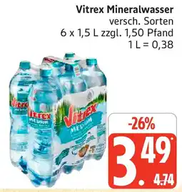 Edeka Vitrex Mineralwasser Angebot