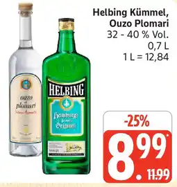 Edeka Helbing Kümmel, Ouzo Plomari Angebot
