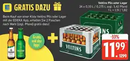 Edeka Veltins Pils oder Lager Angebot