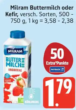Edeka Milram Buttermilch oder Kefir Angebot