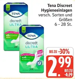 Edeka Tena Discreet Hygieneeinlagen Angebot