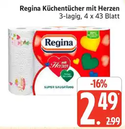 Edeka Regina Küchentücher mit Herzen Angebot