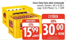 Edeka Coca-Cola Cola oder Limonade Angebot