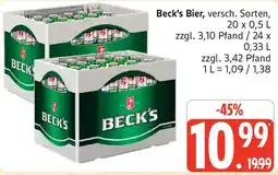 Edeka Beck's Bier Angebot