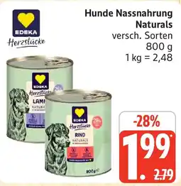 Edeka Hunde Nassnahrung Naturals Angebot