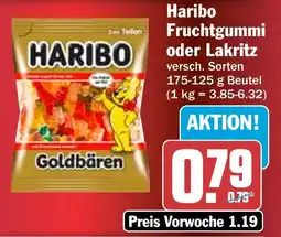 HIT Haribo Fruchtgummi oder Lakritz Angebot